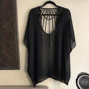 Charlotte Russe Swim - Charlotte Russe / Black Coverup Kimono Charlotte Russe Swim - Charlotte Russe / Black Coverup Kimono